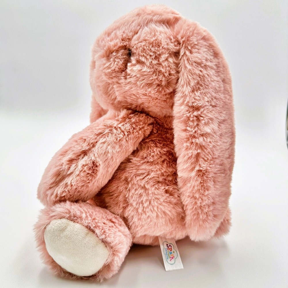 Spark Create Imagine Pink Bunny Rabbit Plush Stuffed Animal Toy Rattle Baby Soft - Picture 6 of 11